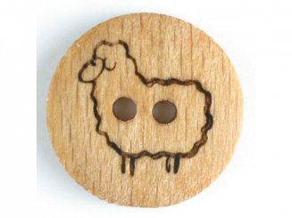 Knopf mit Schaf 15 mm 