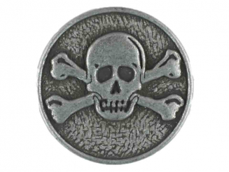 Knopf Piratenkopf metall 25 mm 