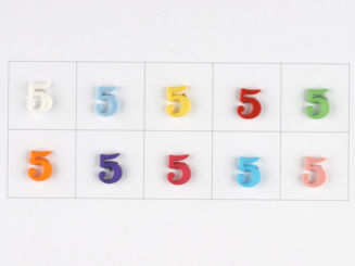 Knopf Zahlen 5 
