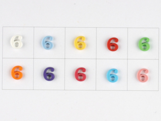 Knopf Zahlen 6 
