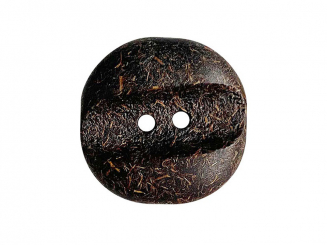 Kokosknopf quadratisch mit 2 Löchern - Größe: 18mm - Farbe: braun - 