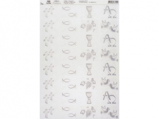 Konf-Komm. Streifen silber-A4, transparent, 5er Pack 