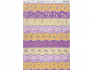 Konf. Komm Wellen holunder-A4, transparent, 5er Pack 