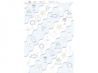 Konf.-Komm. Wellen blau-transp.-210mmx297mm, 5er Pack2 