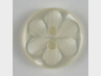 Kunststoffknopf in Blütenform - Größe: 11mm - Farbe: weiß - Art.Nr. 