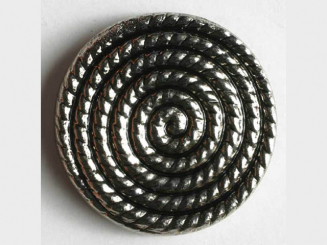 Kunststoffknopf metallisiert, mit Sprialmotiv bzw. 