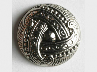 Kunststoffknopf metallisiert, knotenähnlichem Motiv klein 
