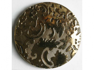 Kunststoffknopf metallisiert, Oberfläche diagonal liniert mit 