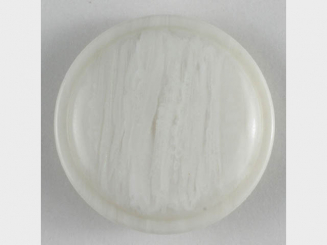 Kunststoffknopf mit dezentem Muster - Größe: 15mm - Farbe: weiß - 