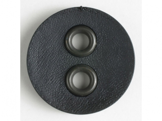 Kunststoffknopf mit Metalllöchern - Größe: 32mm - Farbe: schwarz - 