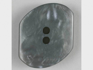 Kunststoffknopf mit unregelmäßiger Form - Größe: 20mm - Farbe: grau - 