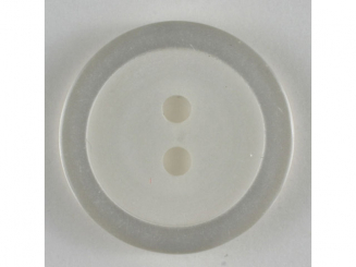 Kunststoffknopf schlicht mit Rand - Größe: 14mm - Farbe: weiß - Art.Nr. 