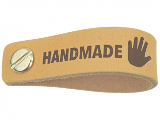 Leder Label Handmade 12x1,5cm (krt) 