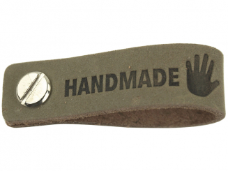 Leder Label Handmade 12x1,5cm (krt) 