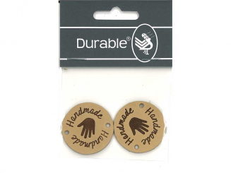 Leder Label Handmade ø 3,5cm 