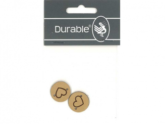 Leder Label Heart ø 2cm (krt)* 