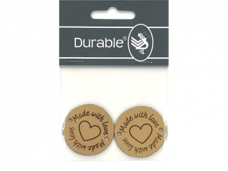 Leder Label Made with Love ø 3,5 