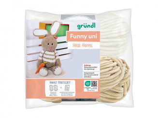 Materialpackung  Hase Hoppel mit Häkelnadel 