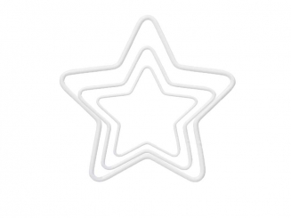 Metall-Stern ,weiß beschichtet 