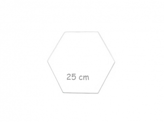 Metallhexagon 3mm weiss ø 25 cm