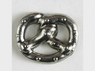 Metallknopf Breze mit Öse - Größe: 20mm - Farbe: altsilber - Art.Nr. 