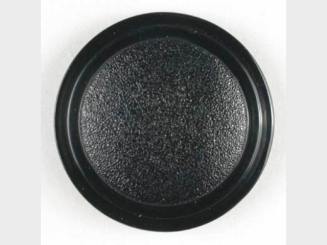 Modeknopf gehämmert, mit glattem Rand - Größe: 14mm - Farbe: schwarz 