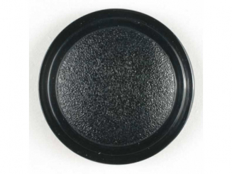 Modeknopf gehämmert, mit glattem Rand - Größe: 18mm - Farbe: schwarz 