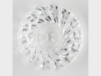 Modeknopf mit aufwändigem Schliff - Größe: 14mm - Farbe: transparent - 
