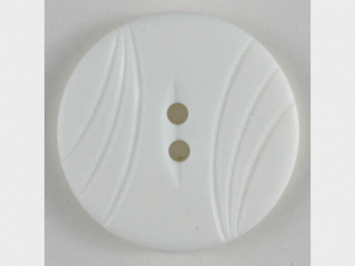 Modeknopf mit eingravierten Bögen - Größe: 23mm - Farbe: weiß - Art.Nr. 