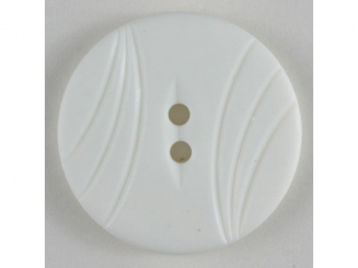 Modeknopf mit eingravierten Bögen - Größe: 18mm - Farbe: weiß - Art.Nr. 
