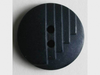 Modeknopf mit stufenförmigen Kerben, 2 Loch - Größe: 23mm - Farbe: blau - 