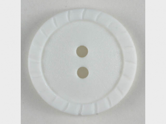 Modeknopf mit unterbrochenem Rand - Größe: 15mm - Farbe: weiß - Art.Nr. 