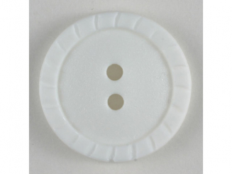 Modeknopf mit unterbrochenem Rand - Größe: 18mm - Farbe: weiß - Art.Nr. 