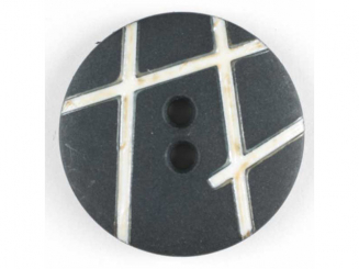 Modeknopf mit unterbrochenen Strichlinien, 2 Loch - Größe: 18mm - 