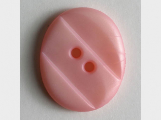 Modeknopf oval, dreifach unterteilt - Größe: 15mm - Farbe: pink - 