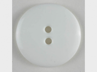 Modeknopf schlicht, glänzend - Größe: 11mm - Farbe: weiß - Art.Nr. 