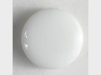 Modeknopf schlicht, glänzend - Größe: 13mm - Farbe: weiß - Art.Nr. 