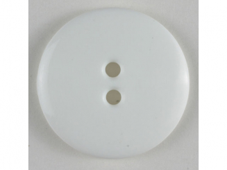 Modeknopf schlicht, glänzend - Größe: 23mm - Farbe: weiß - Art.Nr. 