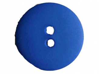 Modeknopf schlicht, matt, 2 Loch - Größe: 13mm - Farbe: blau - Art.Nr. 