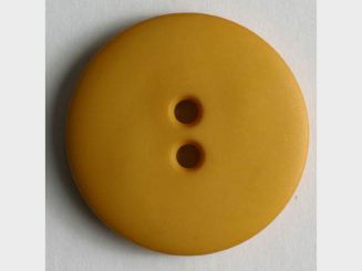 Modeknopf schlicht, matt, 2 Loch - Größe: 18mm - Farbe: gelb - Art.Nr. 