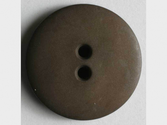 Modeknopf schlicht, matt, 2 Loch - Größe: 18mm - Farbe: braun - Art.Nr. 