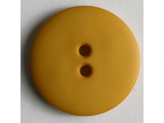 Modeknopf schlicht, matt, 2 Loch - Größe: 23mm - Farbe: gelb - Art.Nr. 
