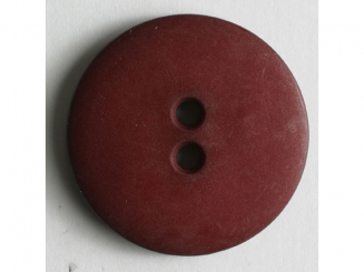 Modeknopf schlicht, matt, 2 Loch - Größe: 23mm - Farbe: rot - Art.Nr. 
