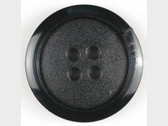 Modeknopf schlicht, mit dünnem Rand - Größe: 20mm - Farbe: schwarz - 