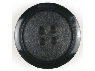 Modeknopf schlicht, mit dünnem Rand - Größe: 23mm - Farbe: schwarz - 