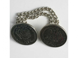 Münzenknopf, vollmetall, Gallodillrexaa 1859 HVNC-Münze mit 