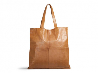 MUUD Show Leder Shopper whisky 