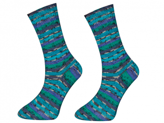 ONline Garne Sensitive Socks Farbe 74 blau-grün-schwarz