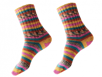 ONline Garne Sensitive Socks Farbe 80 pink-senf-orange-grün