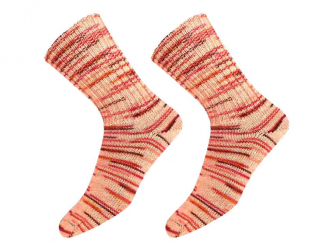 ONline Garne Sensitive Socks Farbe 82 beige-rot-bordeux